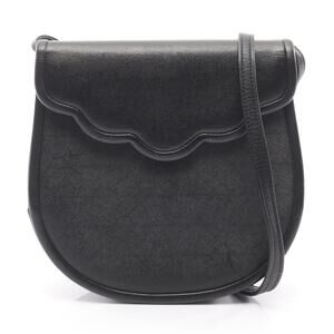 SAINT LAURENT Yves Shoulder Bag Leather Black